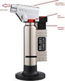 Torch Doldurulabilir Profesyonel Pürmüz Çakmak Bs-261 Yedek Gaz Hediyeli Yemek Yakma Mangal Yakma