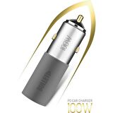 Powerway Bullet 100W Araç Çakmaklık Şarj Cihazı Type-C ve USB Çıkışlı Profesyonel Turbo Hızlı Araç Şarj