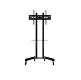 ALPIN TV/Fuar Standı Bilgisayar Askı Aparatlı Metal Tekerlekli TV Sehpası/Ünitesi 40” inç – 75” inç