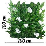 Yapay Çiçek Duvar Kaplama Yapay Duvar Çiçeği 1M2 100*100CM Panel Şimşir Yapay Çiçekli Duvar 