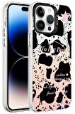 Apple iPhone 14 Pro Max Kılıf Mermer Üzeri Lüx Desenli Marbello Kapak
