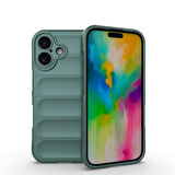 iPhone 16 Kılıf Esnek TPU Oyuklu Arka Yüzey Tasarımlı Etnik Silikon Kapak