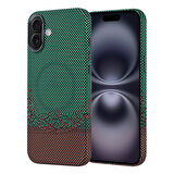 iPhone 16 Plus Kılıf Kablosuz Şarj Özellikli Karbon Fiber Görünümlü Nekst Kapak