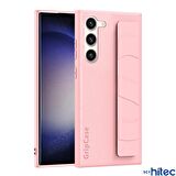 Global Samsung Galaxy S24 Uyumlu Premium Case Parmak Askılı Telefon Kılıfı Pembe WNE1093