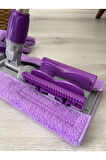 KALİTE ( 1 Adet Yedek Bez Hediyeli ) Yer Mopu Fayans Duvar Yüzey Temizlik Mikrofiber Mandallı Mop