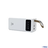 Global YK89 50000mAh 2xUsbA + Type-C + Micro Çıkışlı Led Göstergeli Powerbank Beyaz WNE0277