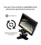 AEM  Araç geri görüş kamera ve monitör seti seti 7 inc tek bölge
