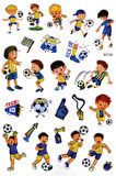 Sticker Kabartmalı A4 Boyutunda Stiker Defter, Planlayıcı Etiket-(lim562) - Sarı Mavi Lacivert Futbol