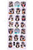 Sticker Kabartmalı Sticker Defter Planlayıcı Etiket (cb634) 16x7 cm- Sevimli Penguenler