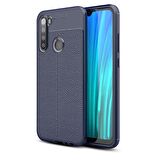 Gpack Xiaomi Redmi Note 8 Kılıf Niss Silikon Deri GörünümlüNano Glass