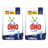 Omo Active Renkliler & Beyazlar Toz Çamaşır Deterjanı 7.5 kg x 2 Adet 