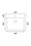| | 1 Göz 51x56 Cm Siyah Granit Evye Sifon GRNT0108