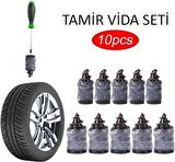 Lastik Tamir Kiti 10 Adet Kauçuk Çivi Parçaları Oto Kamyon Otobüsleri Motosiklet Tamir Seti Dublex