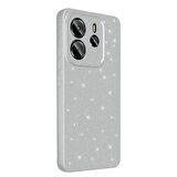 Xiaomi Redmi Note 14 5G Kılıf Kamera Korumalı Simli Parıltılı Lüks Silikon