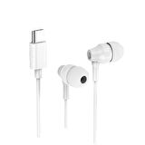Global X11 İn-Ear Extra Bass Type-C Mikrofonlu Kablolu Kulaklık Beyaz