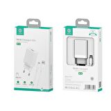 Global N12 2.4A UsbA to Micro Kablolu Hızlı Şarj Aleti Set Beyaz Akım Korumalı WNE1127
