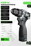 Voltz VZDR-16I Akülü Darbeli Maktap - 50NM - Kömürsüz - Ağır Hizmet - 10 mm Metal Mandren - Led Işık - Aya