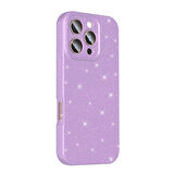 iPhone 16 Pro Kılıf Kamera Korumalı Simli Parıltılı Lüks Silikon