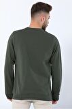Unisex Haki Terrenova Battal Sweatshirt