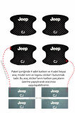 Karbon Desenli Jeep CJ Kapı İçi Çizik Önleyici ve Şık Tasarım Folyo Koruma Seti CJ Yazılı