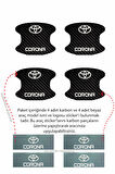 Toyota Corona Modeline Özel 4 Adet Karbon Desenli Çizik Önleyici Kapı İçi Folyo Takımı Corona Yazılı