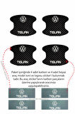Volkswagen Tiguan İçin Özel Tasarım Karbon Kaplama Kapı İçi Çizik Önleyici Şık Folyo Seti Tiguan Yazılı