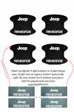Jeep Renegade İçin Özel Tasarım Karbon Kaplama Kapı İçi Çizik Önleyici Şık Folyo Seti Renegade Yazılı