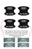 Karbon Tasarımlı Audi  A5 Coupe Kapı İçi Çizik Koruma ve Estetik Folyo Seti - 4 Parça  A5 Coupe Yazılı