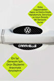 Volkswagen Caravelle Karbon Desenli Kapı İç Kısmı Çizik Koruma Folyo Seti - 4 Parça Caravelle Yazılı
