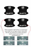 Alfa Romeo Giulietta İçin Karbon Çizik Önleyici Özel Tasarım Şık Kapı İçi Folyo Seti Giulietta Yazılı