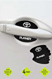 Toyota Runner İç Kapı Kollarına Özel Karbon Çizik Önleyici Folyo ile Şıklık ve Koruma Runner Yazılı