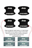 Jeep Wagoneer İç Kapı Çizik Önleyici Karbon Desenli Şık ve Koruyucu Folyo Seti Wagoneer Yazılı
