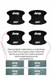 Karbon Kaplama Jeep Premium Kapı Çukuru Çizik Önleyici Şık Folyo Koruma Seti Premium Yazılı