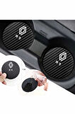 Renault R 11 Karbon Bardak Altlığı Renault R 11 Yazılı Spor ve Şık 2 Adet 7 cm Tasarım