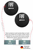 Fiat Brava Siyah Karbon 7 cm Bardak Altlığı Fiat Yazılı Brava Logolu 2 Adet Dayanıklı Şık Tasarım
