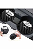 Ford Focus Siyah Karbon 7 cm Bardak Altlığı Ford Focus Özel Dayanıklı ve Şık Tasarım 2 Adet