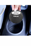 Ford Focus Siyah Karbon 7 cm Bardak Altlığı Ford Focus Özel Dayanıklı ve Şık Tasarım 2 Adet