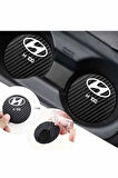 Hyundai H 100 Modeline Uygun Karbon Araç Bardak Altlığı 2 Adet Hyundai H 100 İç Mekanı İçin Şık 7 cm Tasarım