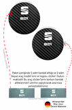 Karbon Desenli Seat Ibiza Bardak Altlığı Seat Ibiza İç Mekanı İçin Spor 7 cm Tasarımı 2 Adet