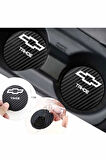 Chevrolet Tahoe Modeline Özel Siyah Karbon Bardak Altlığı Chevrolet Armali Tahoe 2 Adet 7 cm Spor Şıklığı İçin