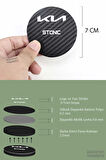Kia Stonic Siyah Karbon 7 cm Bardak Altlığı Kia Stonic Özel Dayanıklı ve Şık Tasarım 2 Adet