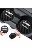 Jeep Renegade Siyah Karbon 7 cm Bardak Altlığı Jeep Yazılı Renegade Logolu 2 Adet Dayanıklı Şık Tasarım