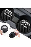 Audi  A5 Cabrio Karbon Bardak Altlığı Audi  A5 Cabrio Yazılı Spor ve Şık 2 Adet 7 cm Tasarım