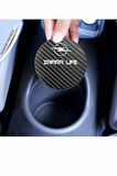 Opel Zafira Life Karbon 7 cm Bardak Altlığı Opel Zafira Life Amblemli Dayanıklı ve Şık 2 Adet
