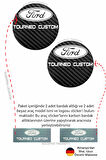 Ford Tourneo Custom Yazılı Karbon Bardak Altlığı Ford Armali Tourneo Custom İçin Spor ve Şık 7 cm 2 Adet Tasarım