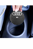 Audi S3 Modeline Uygun Karbon Araç Bardak Altlığı 2 Adet Audi S3 İç Mekanı İçin Şık 7 cm Tasarım
