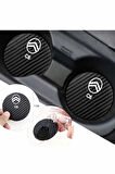 Citroen C6 Karbon 7 cm Bardak Altlığı Citroen C6 Amblemli Dayanıklı ve Şık 2 Adet