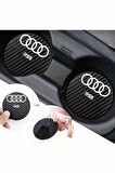 Audi Rs5 Araba İçin Karbon Bardak Altlığı Audi Rs5 Yazılı 7 cm Dayanıklı Şık Tasarım 2 Adet