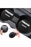 Mazda Mazda5 7 cm Karbon Araç Bardak Altlığı Mazda Mazda5 Yazılı Şık ve Dayanıklı Tasarım 2 Adet