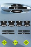 Premium Peugeot 308 Karbon Desenli Kapı Kolu Koruyucu Seti – Çizilmelere Karşı Dayanıklı 8 Parça